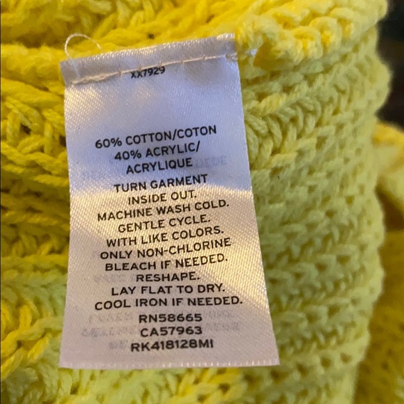 ABOUND Knit Sweater YELLOW NWT XS - Picture 7 of 8